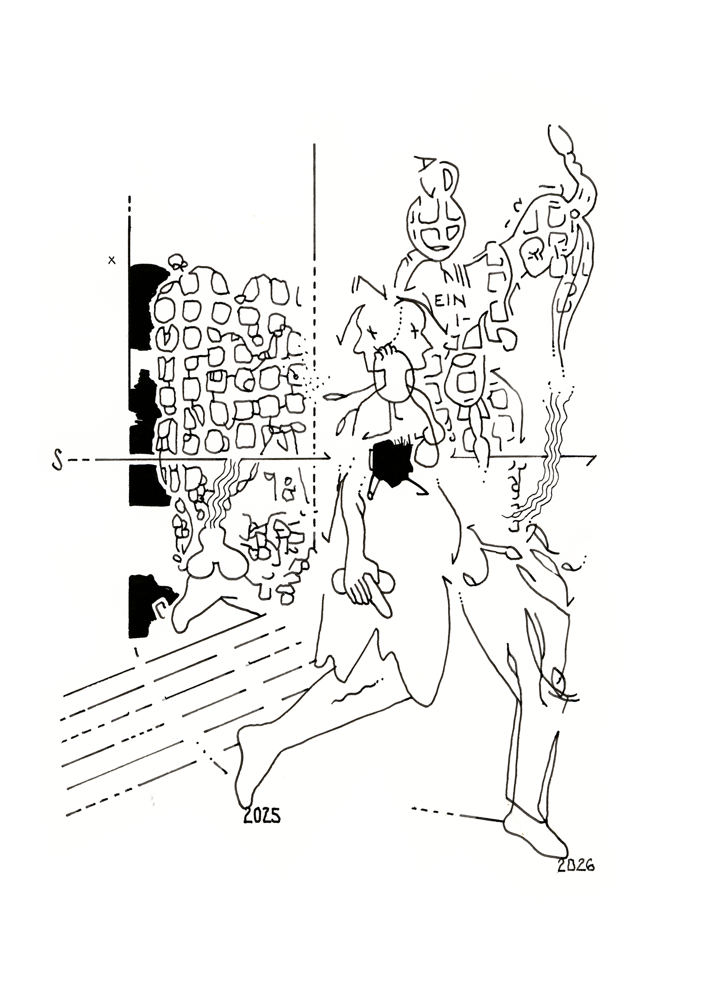 Hannes Kater  Tageszeichnung (Zeichnung/drawing) vom 01.01.2026 (1414 x 2000 Pixel)