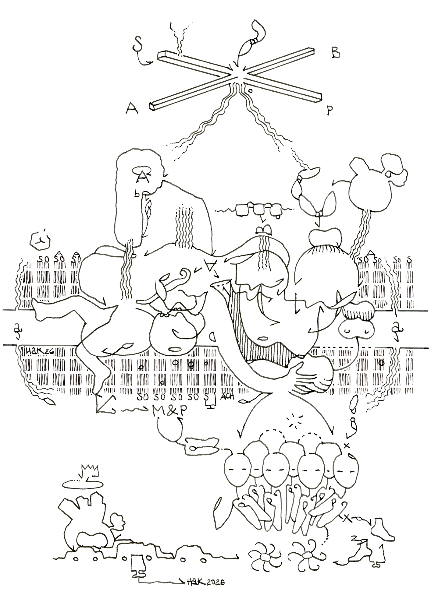 Hannes Kater  Tageszeichnung (Zeichnung/drawing) vom 17.02.2026 (1414 x 2000 Pixel)