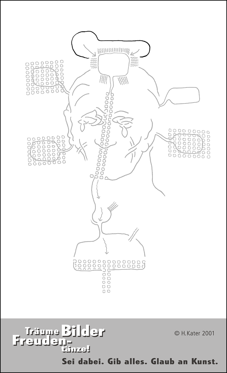 Hannes Kater: Auftragskärtchen *24 Brotwolke, Rückseite, Version von 2001