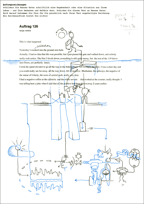 Hannes Kater - Text für Auftragszeichnung Nr. 126
